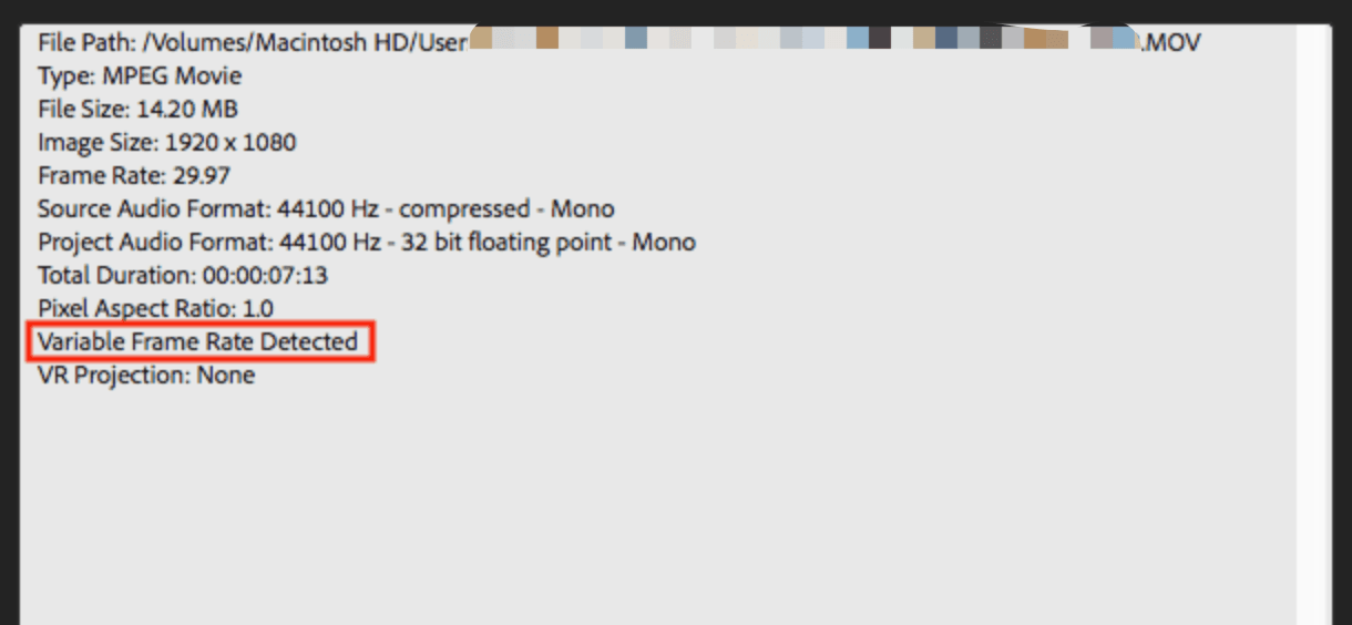 Detecting Variable Frame Rate